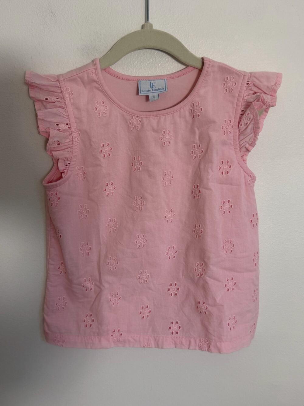 Little English Pink Eyelet Dress size 5